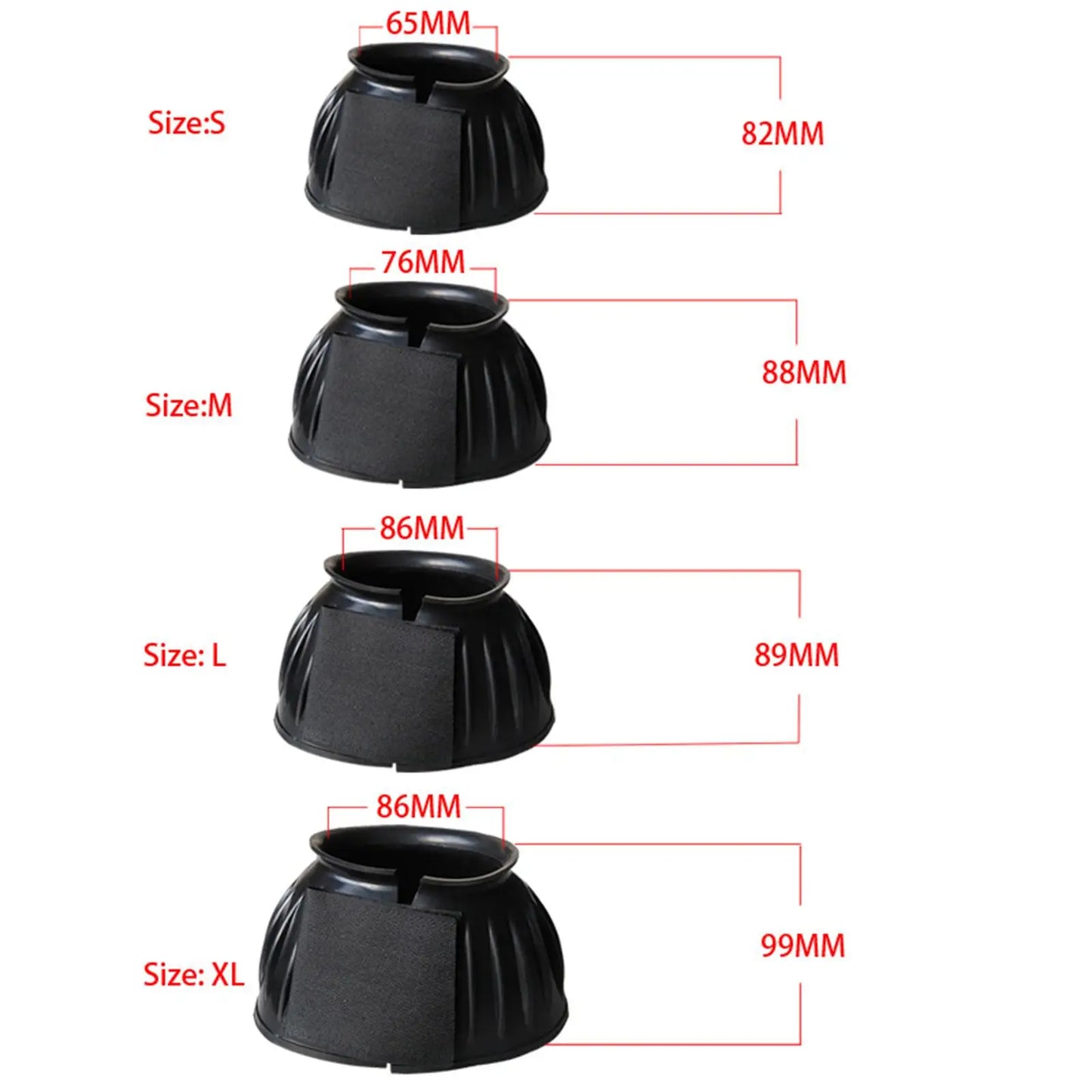 2x Horse Bell Boots Overreach Boot Equine Hoof Protector Comfortable XL 8.6cmx9.9cm
