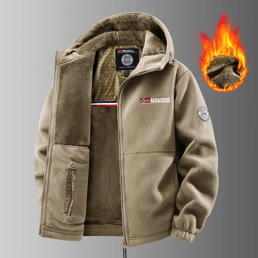 Fujian Choice Mens Winter Polar Fleece Jacket Thermal Softshell Coat