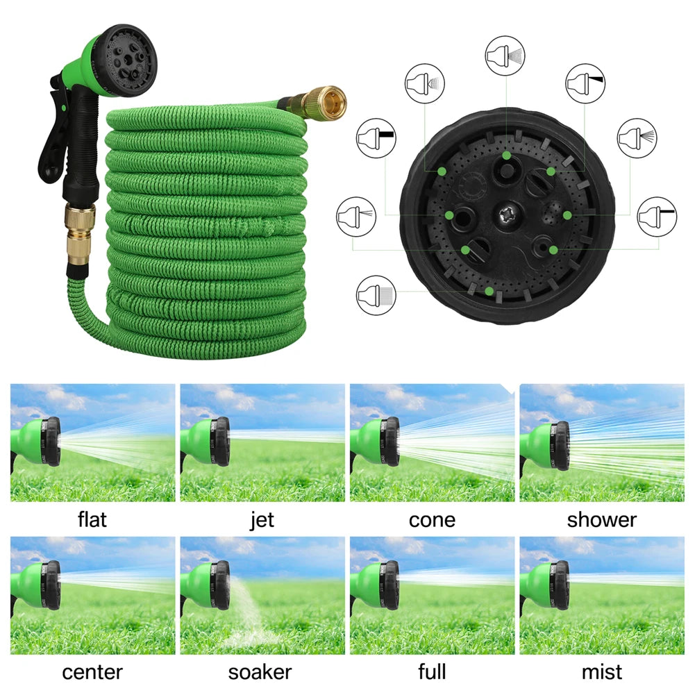 Expandable Garden Hose Reel With Aluminum Connector High Pressure