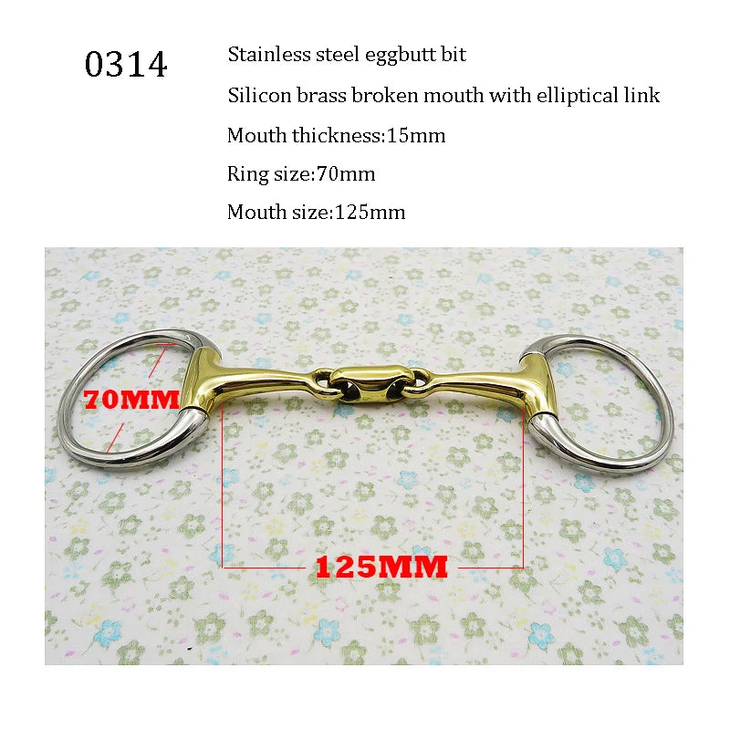 Stainless Steel Eggbutt Snaffle Bit For Horse Training