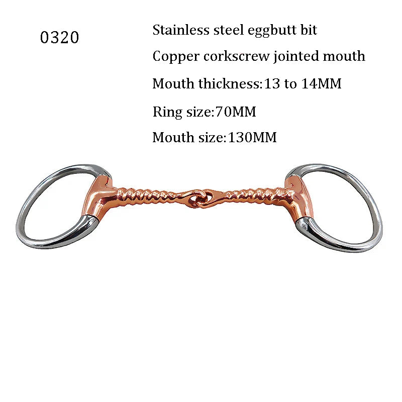 Stainless Steel Eggbutt Snaffle Bit For Horse Training