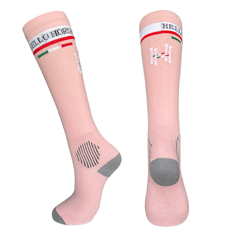Hello Horse Equestrian Sports Socks Breathable Non-Slip Wear-Resistant Antibacterial Moisture-Absorbing Horse Riding Socks Equestrian Socks Rider Equipment
