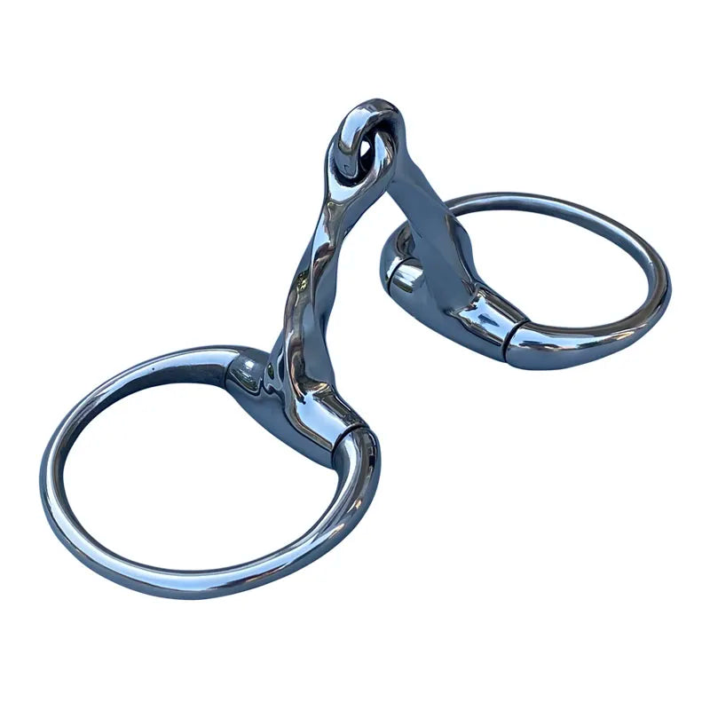 XMTOPPEN Stainless Steel Eggbutt Snaffle Twisted Jointed Bit