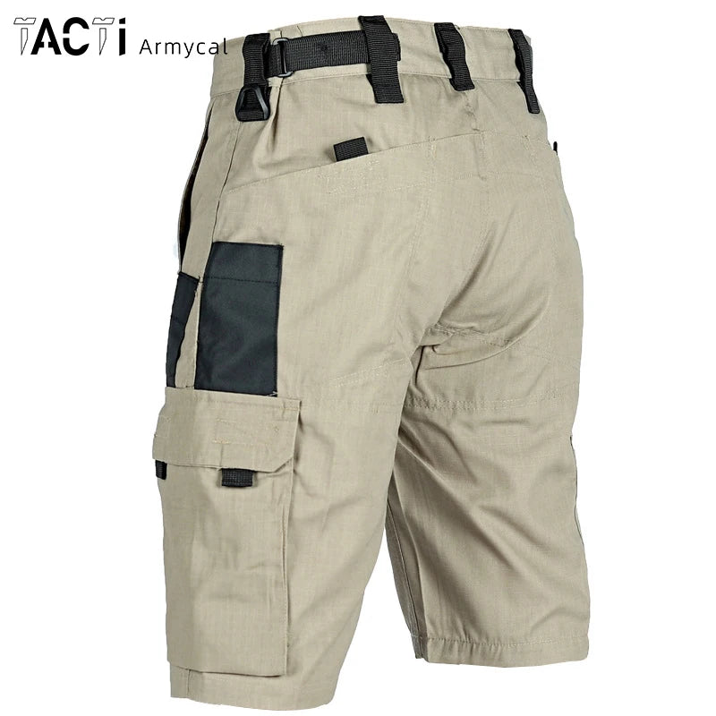 Men's Quick-Dry Tactical Cargo Shorts Multi-Pocket Waterproof