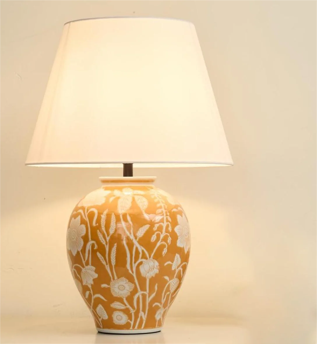 Winfordo Wabi Sabi Ceramic Table Lamp for Living Room Decor