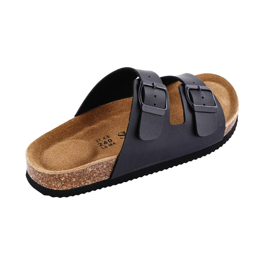 Leather Cork Flip Flops For Women Vintage Summer Beach Sandals