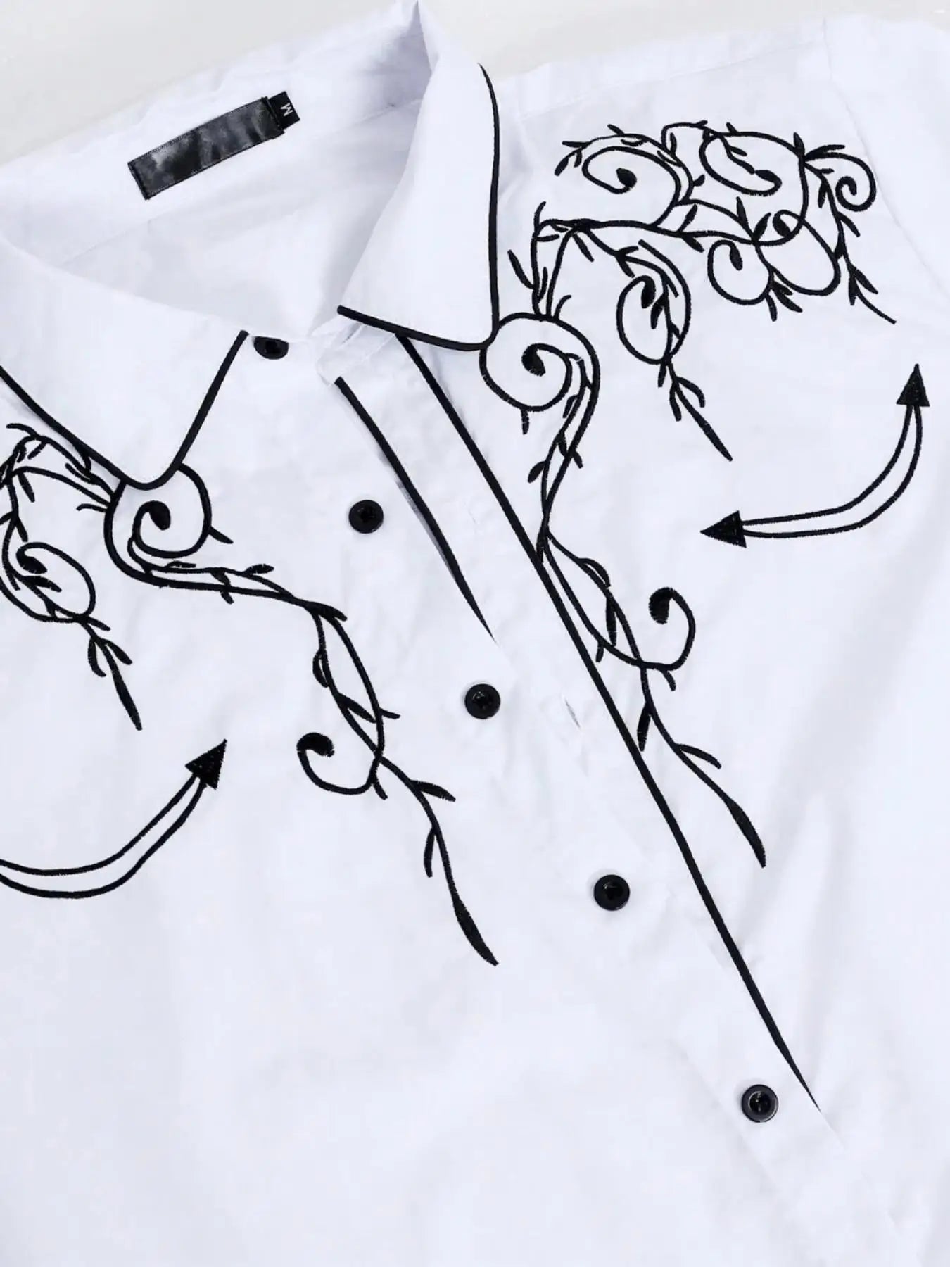 Men's Western Style Embroidered Long Sleeve Shirt For Casual Wear