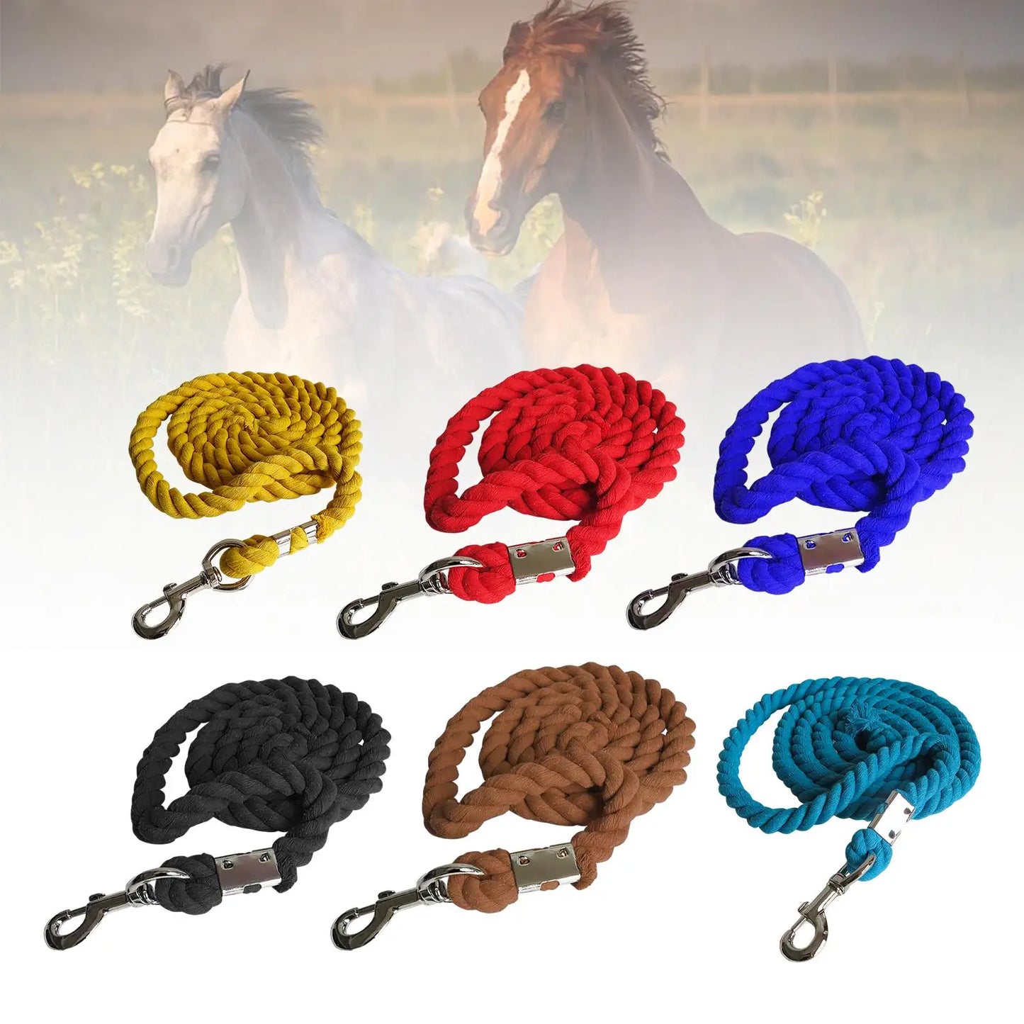 Tooyful Horse Lead Rope Durable Handmade Soft Bolt Snap Swivel