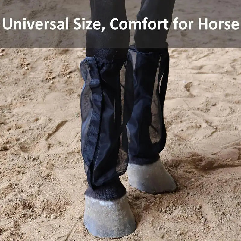 Horse Leg Guards Reusable Fly Boots For Horses Breathable
