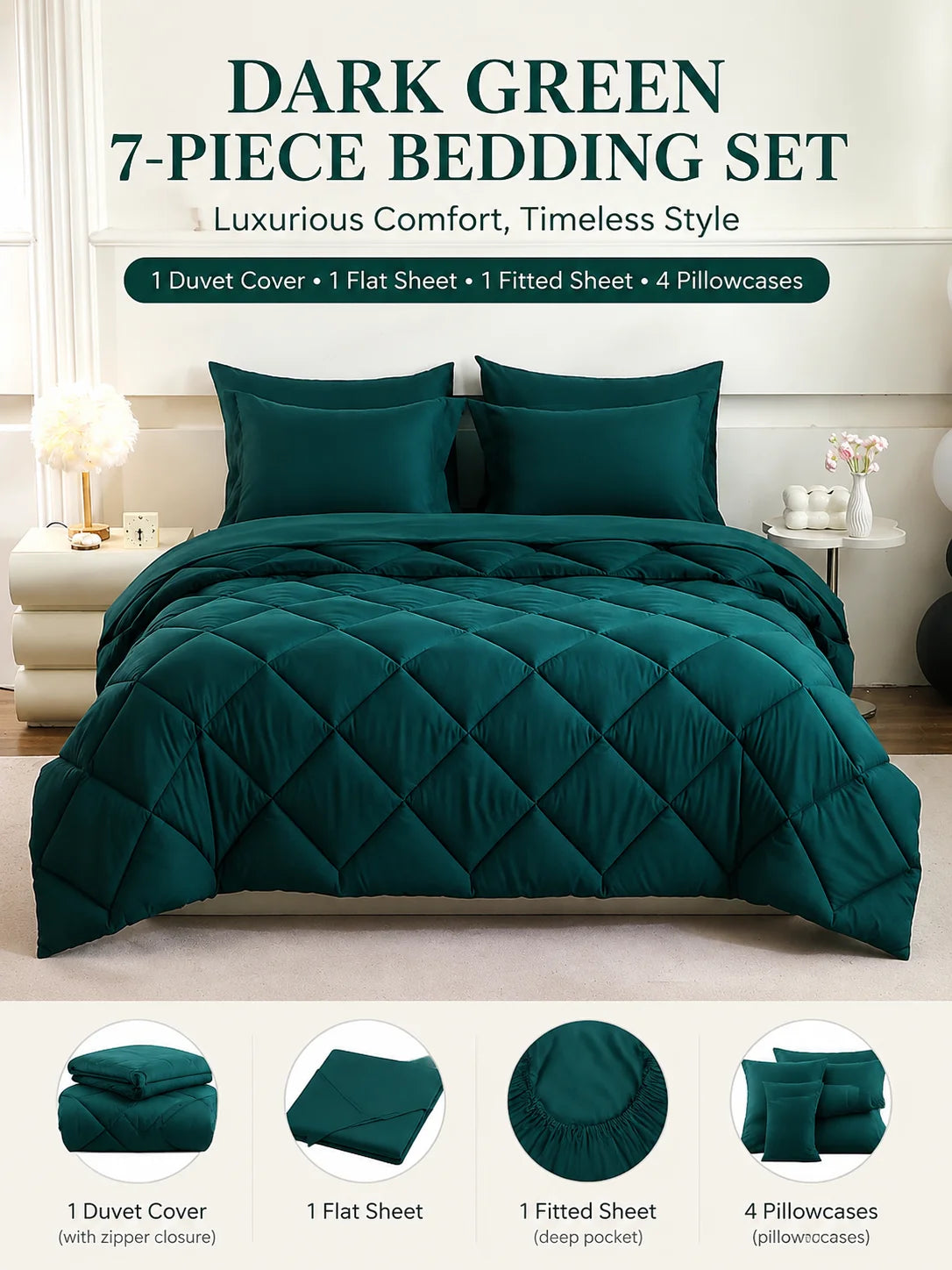EasYum Multi Piece Bedding Set With Comforter