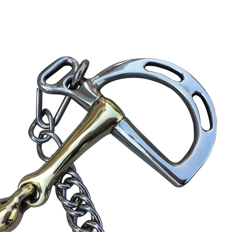 Stainless Steel Kimberwicke Bit Horse Equipment 5 Inches Brass Copper Mouth Slotted Cheeks Bits