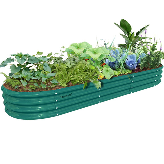 Tramull Galvanized Raised Garden Bed Planter Box For Vegetables