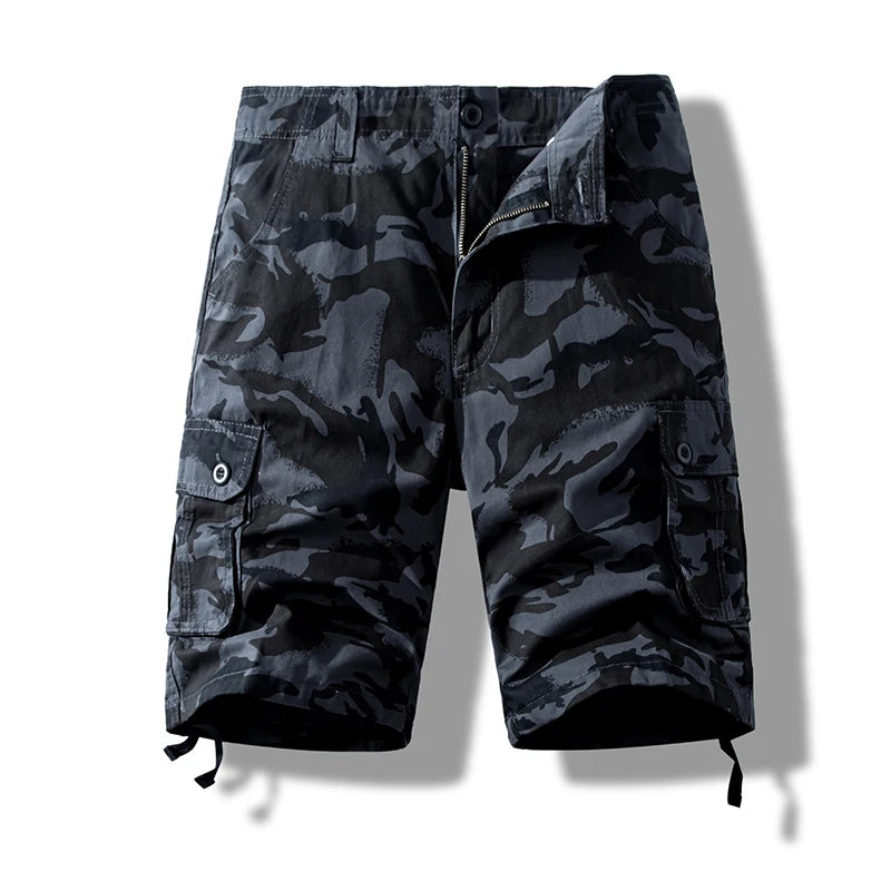 GQXAON Mens Cotton Cargo Shorts Tactical Hiking Fishing Streetwear