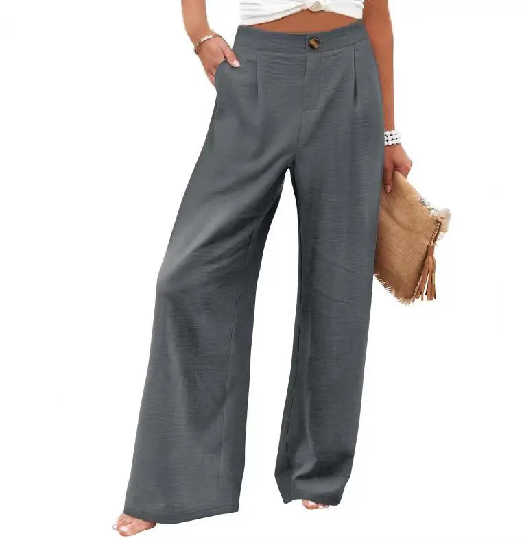 Cakulo Cotton Linen Pants Women Casual Lightweight Trousers With Pockets