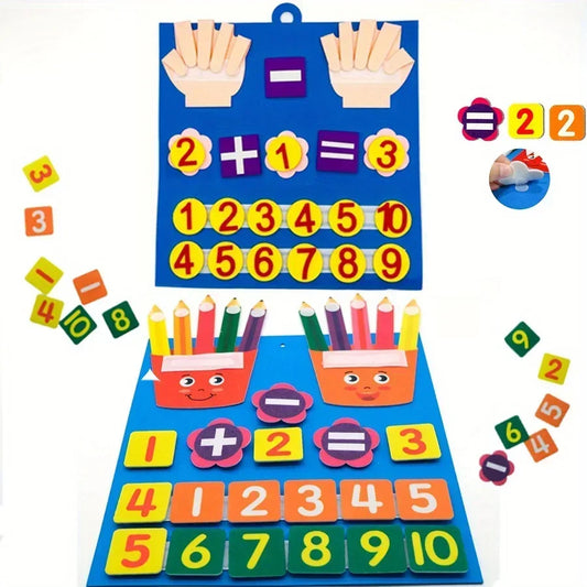 Kids Pencil Shape Felt Finger Numbers Math Toys For Learning
