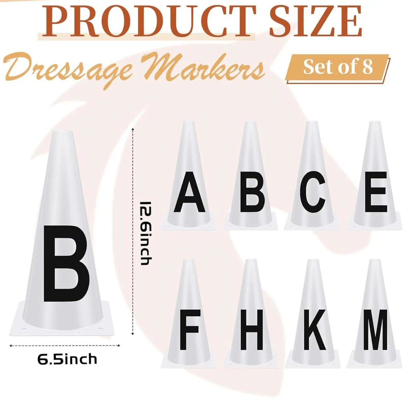 8x Dressage Cones Lightweight Sports Equipment Easy to Set up Training Cones
