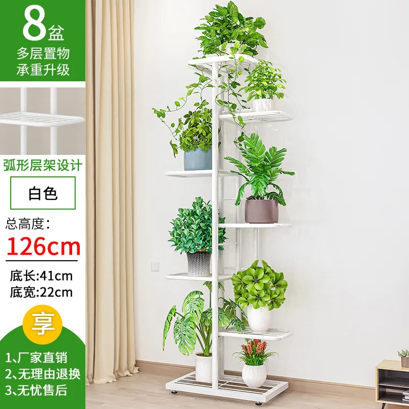 Iron Flower Stand Pot Display Shelf For Balcony Garden Decoration