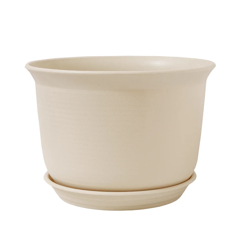Eco-friendly Resin Nordic Style Plastic Flower Pots Large Size Succulent Plant Pots Indoor Outdoor Courtyard Simulation Ceramic
