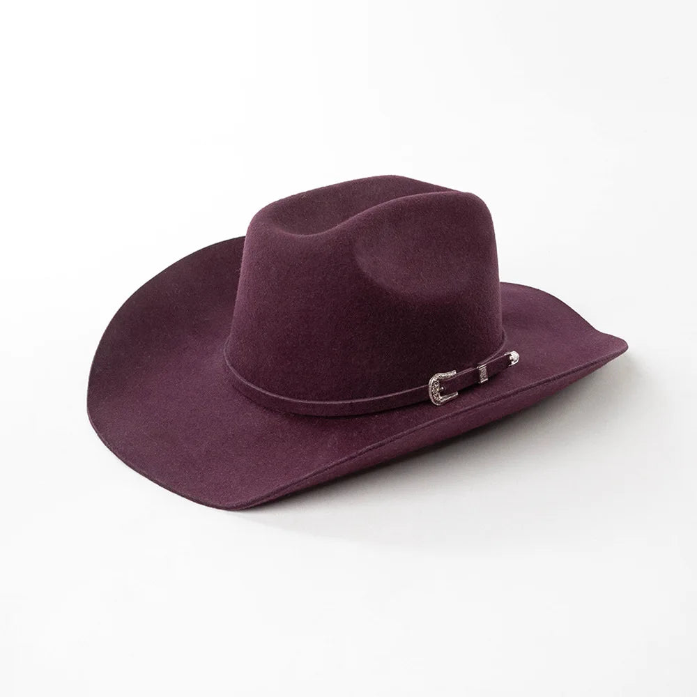 USPOP 100 Wool Felt Cowboy Hat Belt Buckle Wide Brim