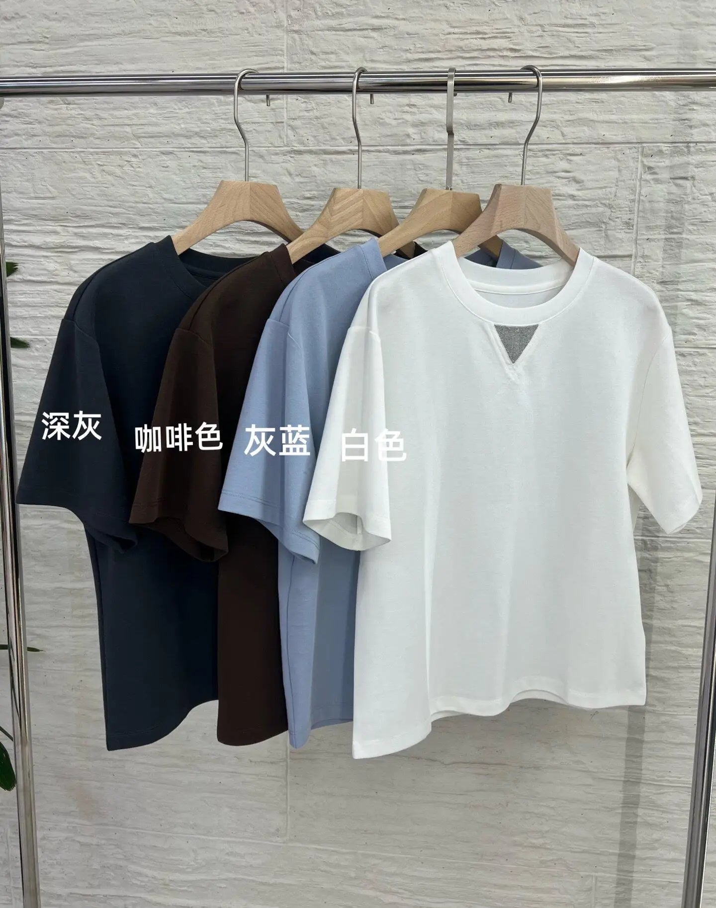Horse cotton short sleeved T-shirt women's round neck versatile temperament elegant and clear slimming loose top