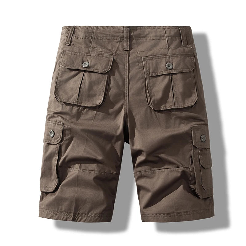 GQXAON Mens Cotton Cargo Shorts Tactical Hiking Fishing Streetwear