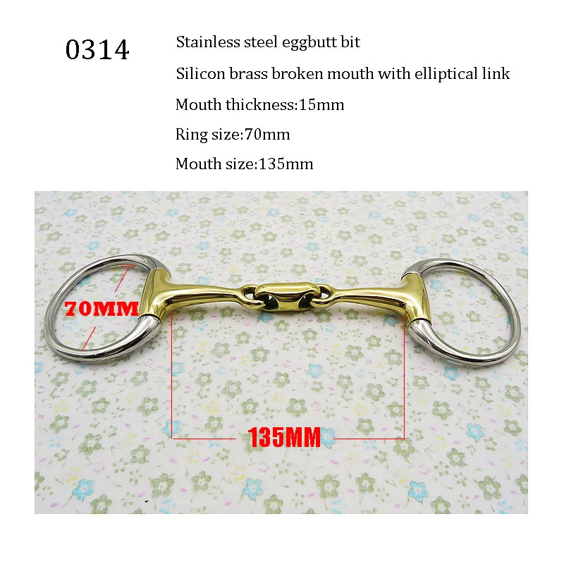 Stainless Steel Eggbutt Snaffle Bit For Horse Training