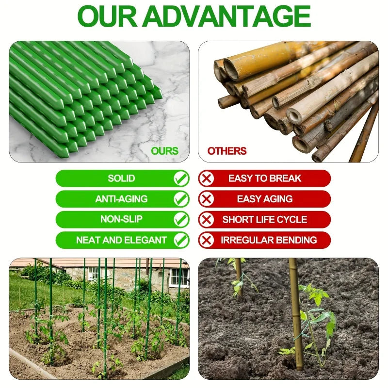 Multi Purpose Metal Garden Stakes Durable Vegetable Support