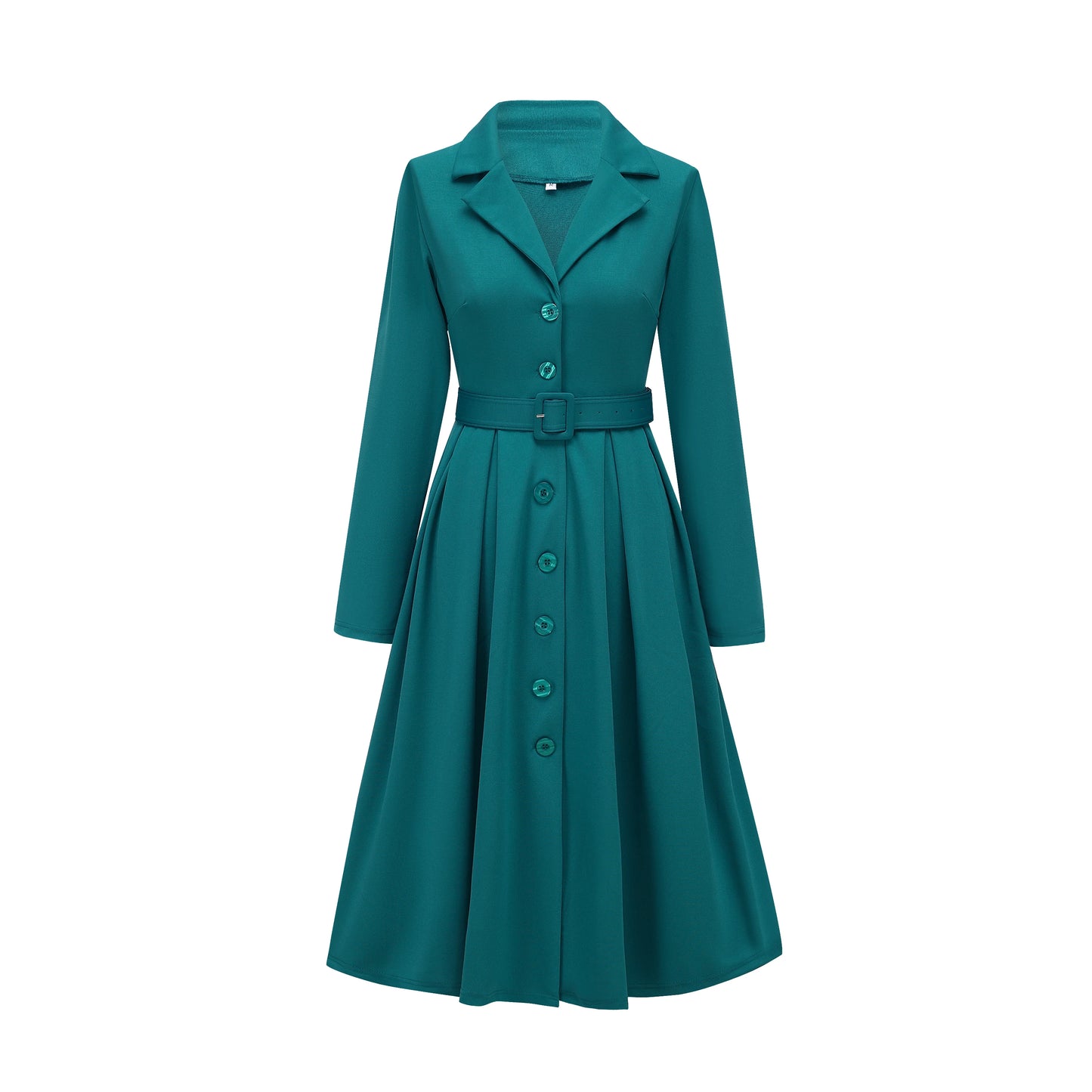 MSHIGHBEAUTYCN Knit Midi Dress With Collar Button Front