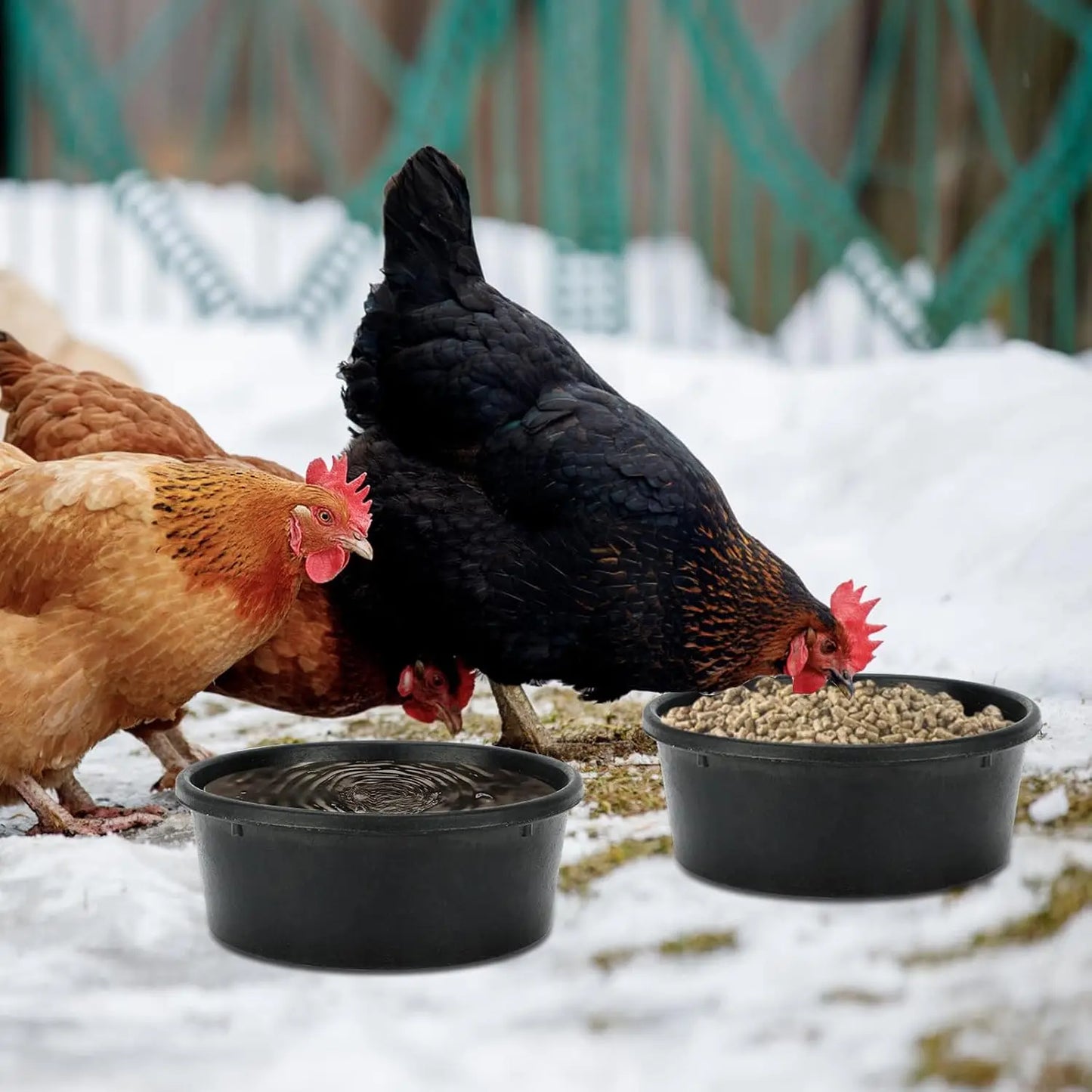 Rubber Feed Bowl for Farm Animals Durable and Flexible
