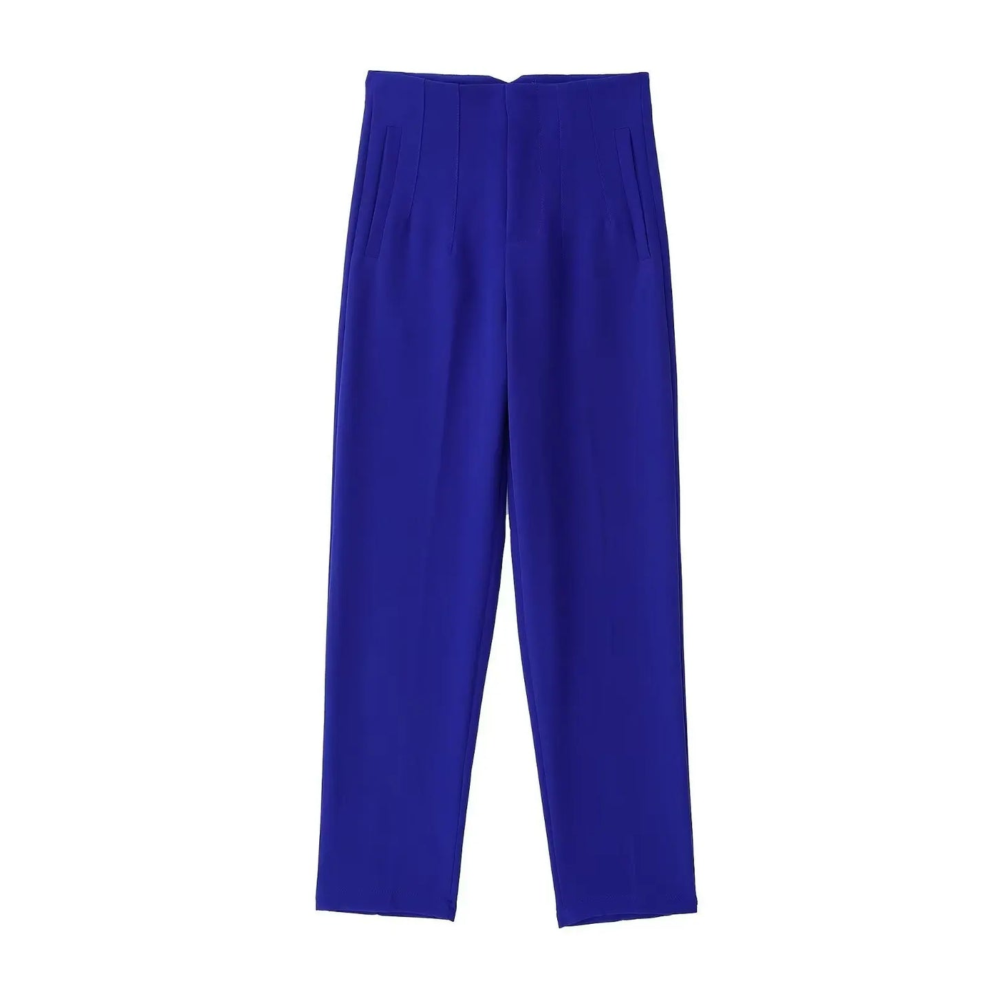Others High Waist Casual Pants For Women Slim Fit Polyester