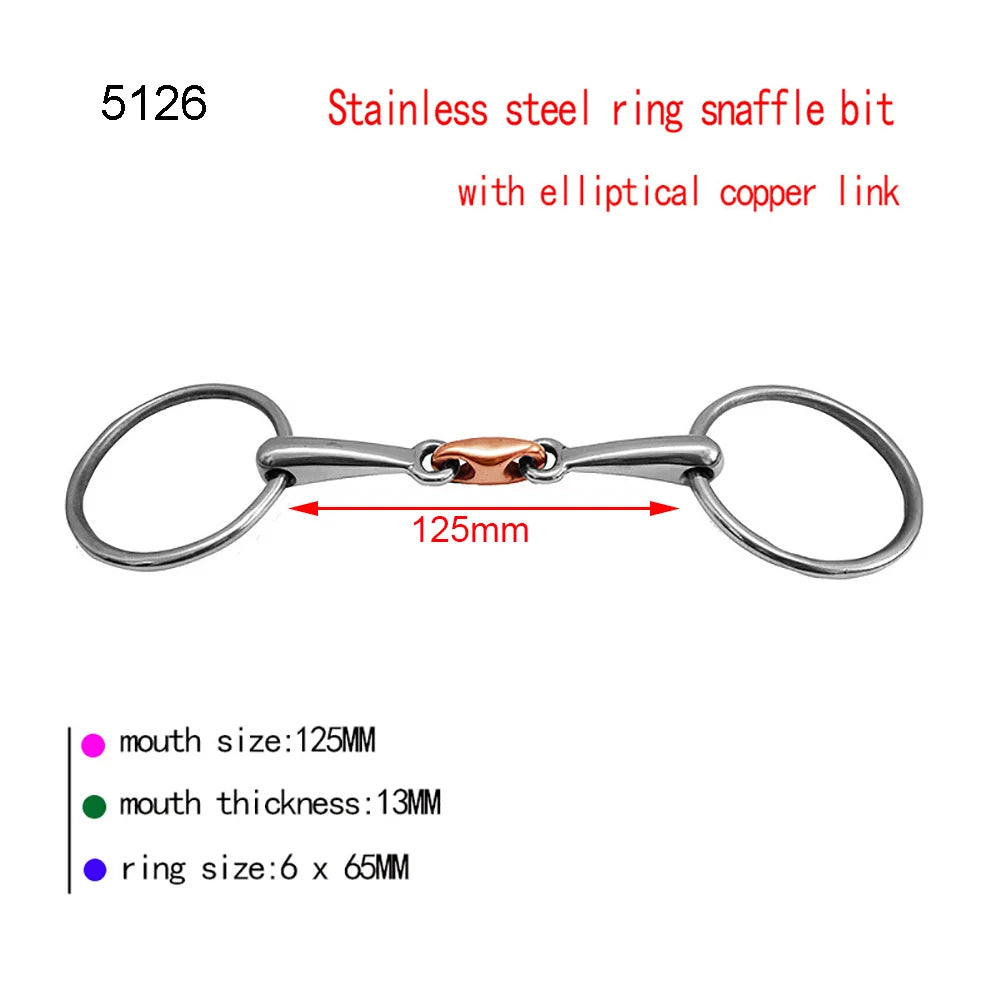 Stainless Steel Eggbutt Snaffle Bit For Horse Training