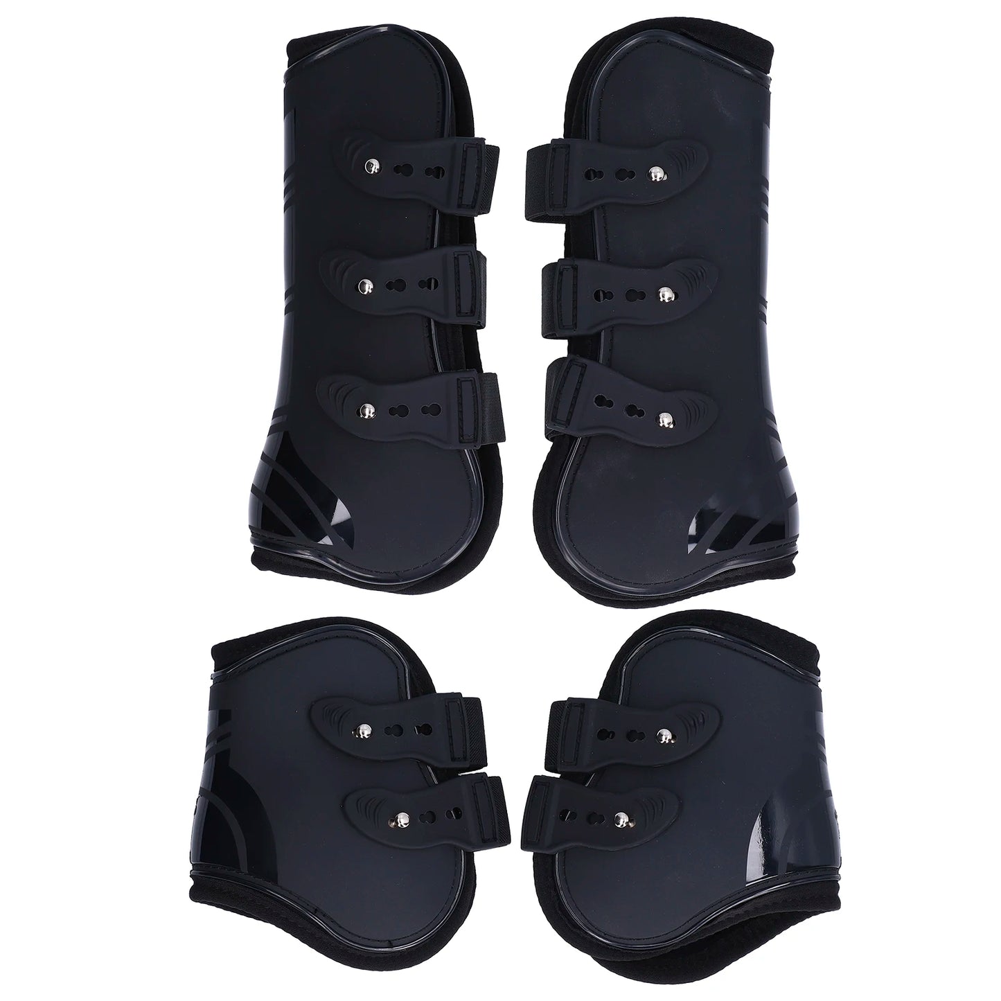 4 Pack PU Shell Tendon Guard Boots For Horses