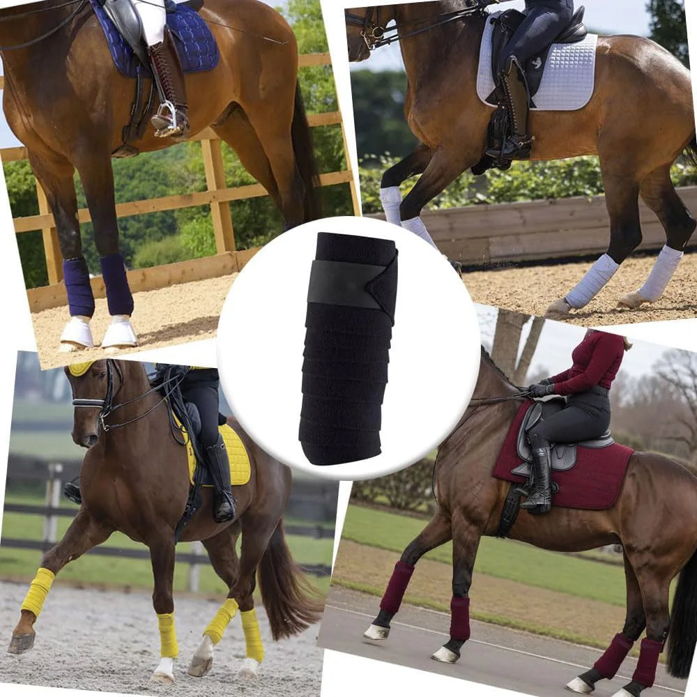 Polar Fleece Horse Leggings AntiBulging Tendon Protection For Equestrian Racing