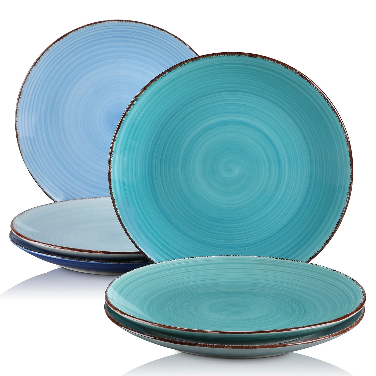 Malacasa Bonita Dinner Plate Set Hand Painted Rustic Finish