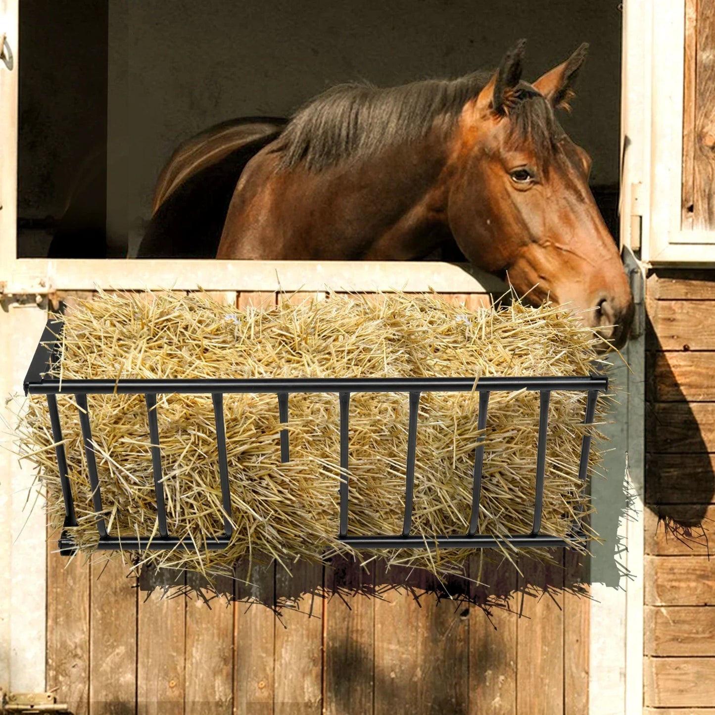 Heavy Duty Steel Hay Feeder Rack For Horses And Goats