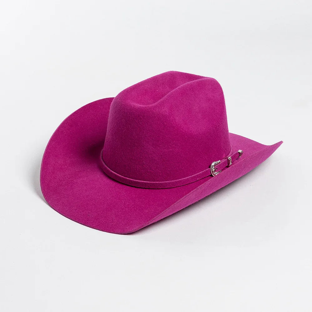 USPOP 100 Wool Felt Cowboy Hat Belt Buckle Wide Brim