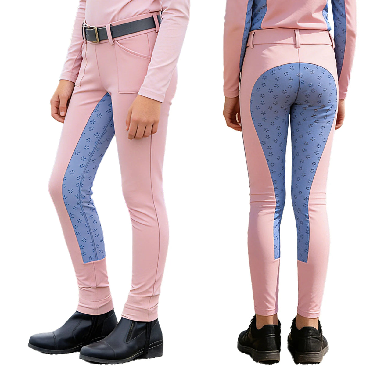 Freebily Girls Equestrian Riding Breeches Non Slip Horse Riding Leggings