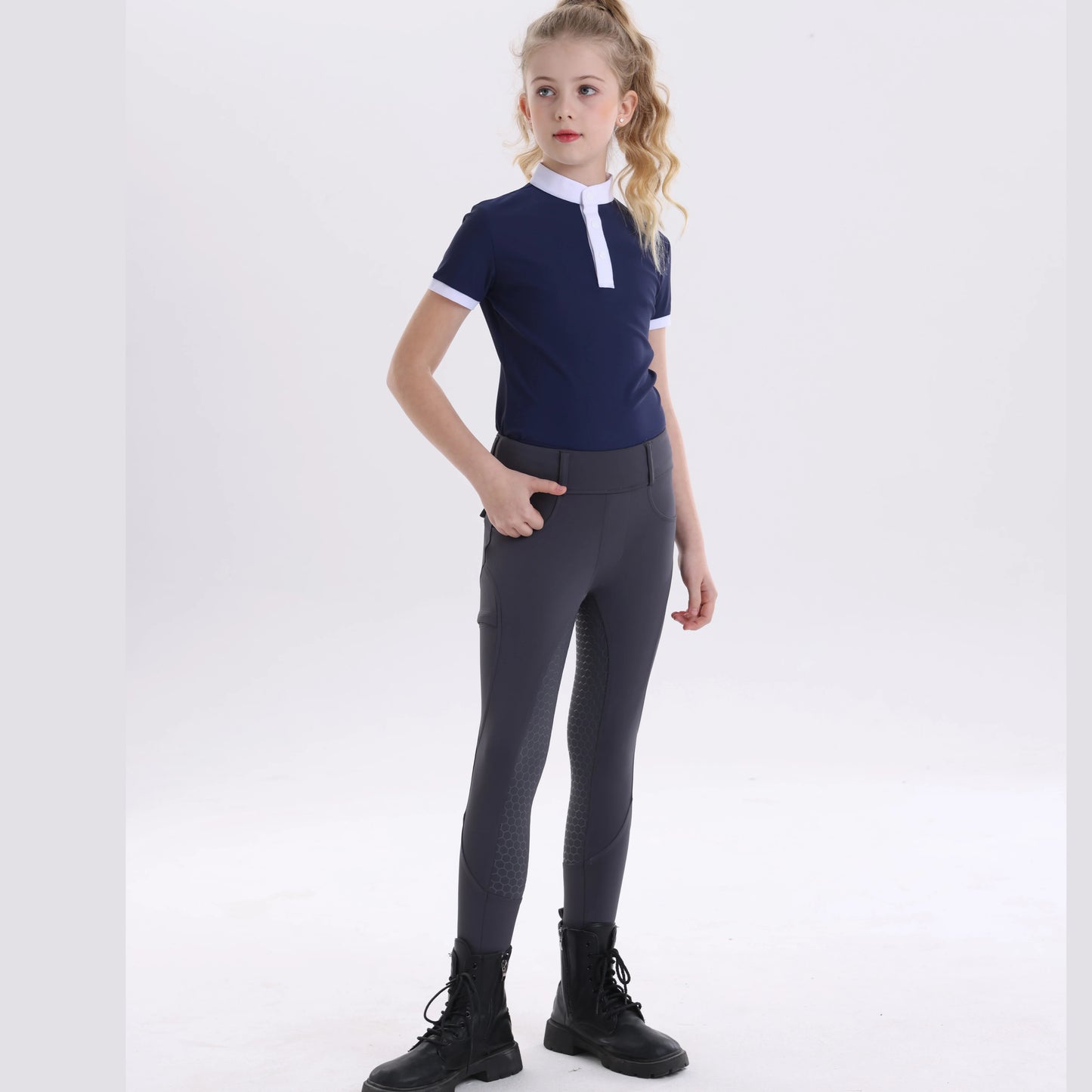 UURUUCN Summer Girls Equestrian Riding Pants Full Silicone
