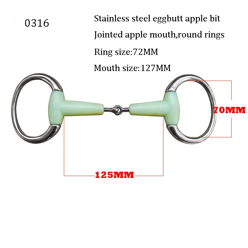 Stainless Steel Eggbutt Snaffle Bit For Horse Training