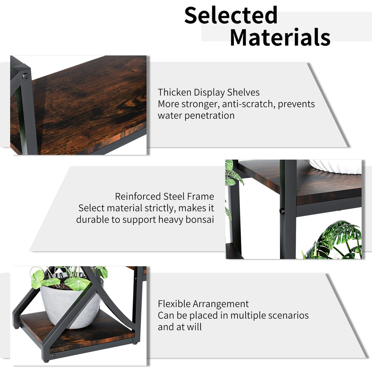 Oval Five Tier Bookshelf Plant Stand Etagere Display Unit