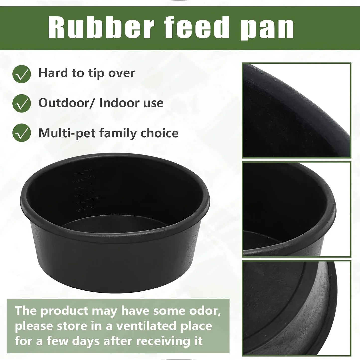 Rubber Feed Bowl for Farm Animals Durable and Flexible