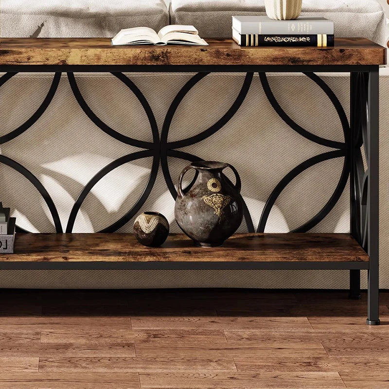 XMSJ Luxury American Console Table Vintage Style Hallway Sofa Table