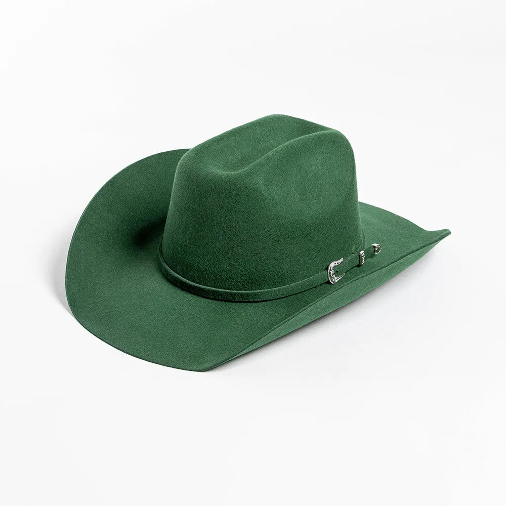 USPOP 100 Wool Felt Cowboy Hat Belt Buckle Wide Brim