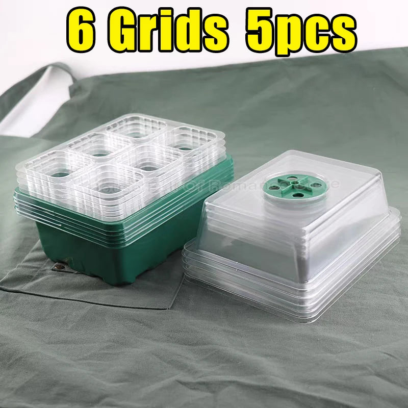 Seed Starter Kit With Adjustable Humidity DomeGuard Propagation Greenhouse Trays
