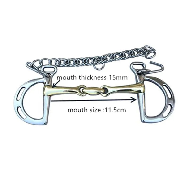 Stainless Steel Kimberwicke Bit Horse Equipment 5 Inches Brass Copper Mouth Slotted Cheeks Bits
