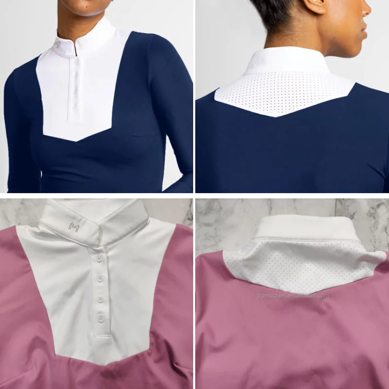 Women Equestrian Base Layer Long Sleeve Breathable Top