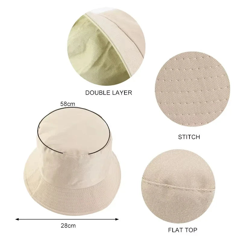 Unisex Foldable Bucket Hat Sun Protection Polyester Casual Outdoor