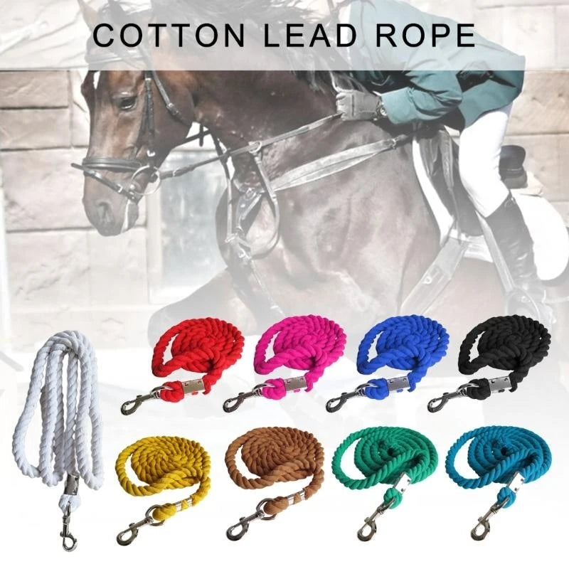 Horse Leading Rope Heavy Duty Cotton Equestrian Lead Rope