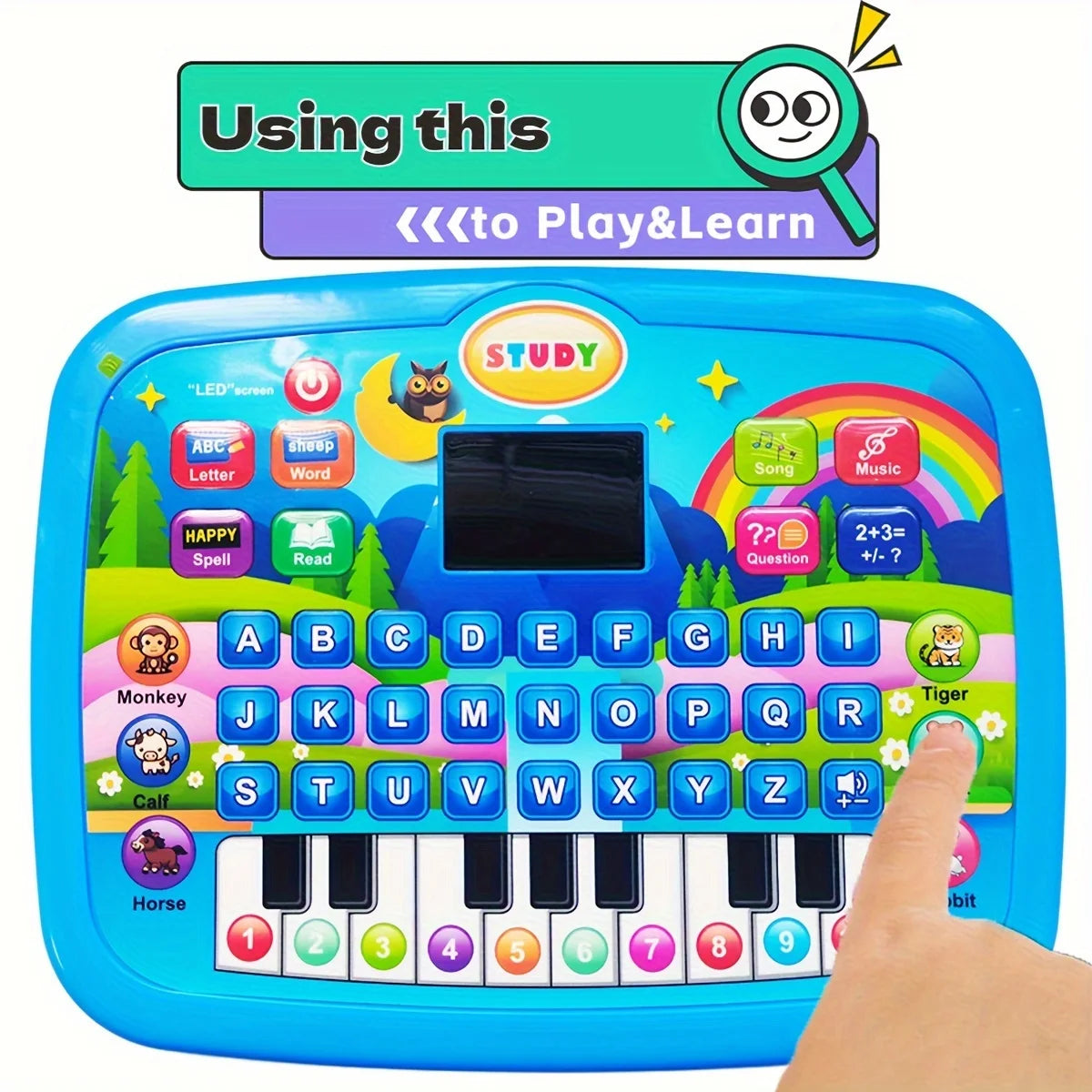 Kids Educational Learning Machine English Math Music Animal Piano Toy