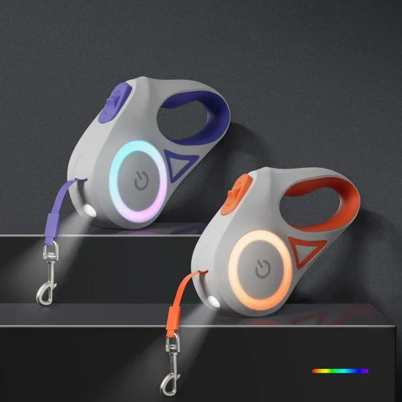 NONECN LED Luminous Retractable Dog Leash For Medium Dogs